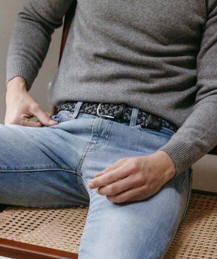 LA BOUCLE Ceinture BLACK/BLUE Brooklyn Lb-Bro-Bla