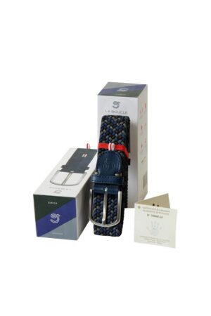 LA BOUCLE Ceinture BLUE BLACK GREY Zurich Lb-Zur-Bla105 – Image 2