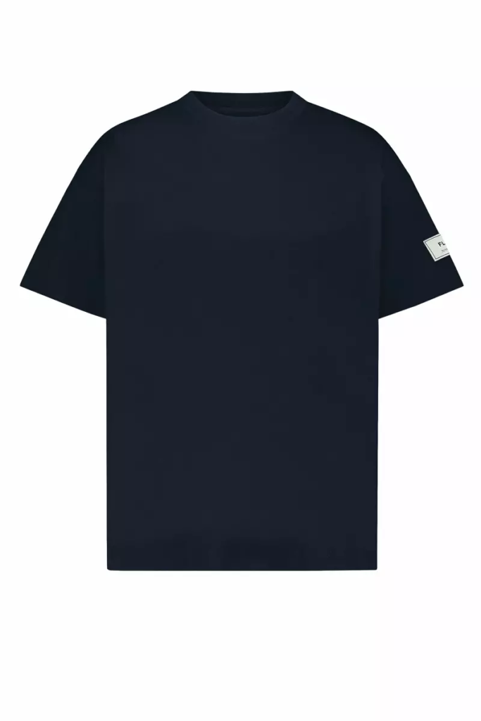 FLANEUR_atelier_t-shirt_arm_patch_navy_front