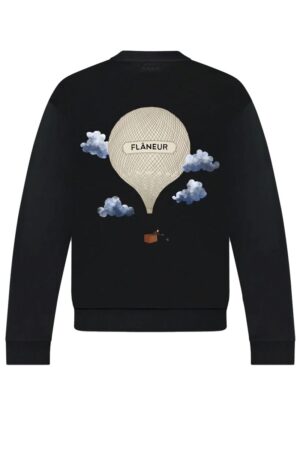 FLANEUR Sweatshirt BLACK  F15012 – Image 2