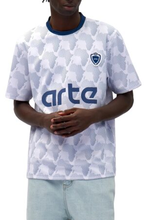 ARTE T-Shirts WHITE/NAVY  Ss25-152T – Image 3