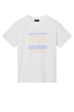 A.P.C. T-Shirt BLANC/JAUNE  Cogck-M26506