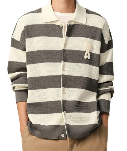 AMI Gilets A152 BLANC CREM Hkc390.Kn0153