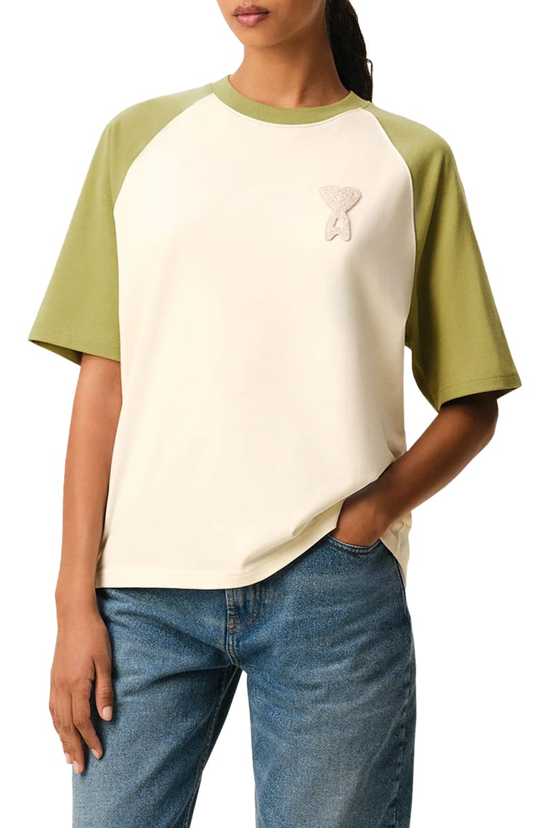 AMI T-Shirts A041 BLANC CREM Uts379.726 – Image 3