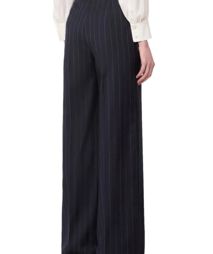 MAXMARA STUDIO Pantalons 001 BLEU RAYURE Mstenfasi Mm10526