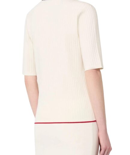 MAXMARA STUDIO Tops 009 BLANC BLEU Mstoscuri Mm12013