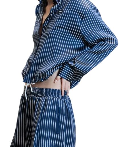 JOHNY Chemises NAVY WHITE STRI  Mags