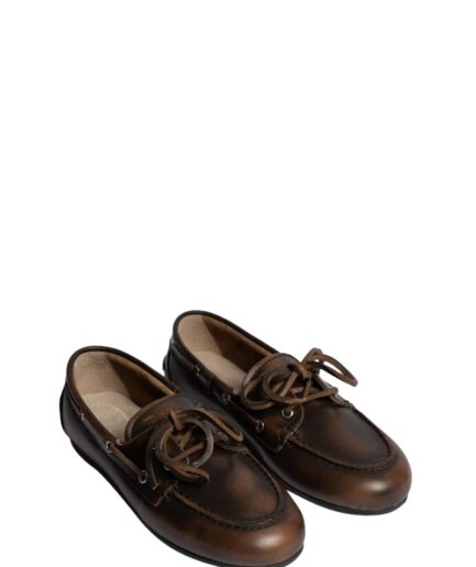 POSA Chaussures 205 COFFEE Boat Loafer Brushed Pw25