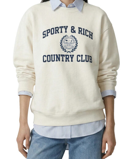 SPORTY & RICH Pulls ECRU Femme St09876218Wh37