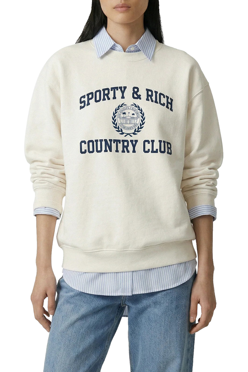 SPORTY & RICH Pulls ECRU Femme St09876218Wh37 – Image 3