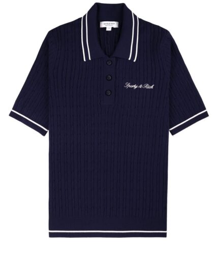 SPORTY & RICH Polos DARK NAVY/WHITE  To06875326