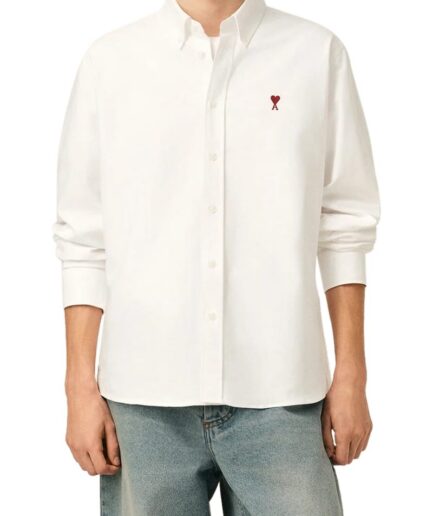 AMI Chemises 168 NATURAL WHI Bfush063.Co0031