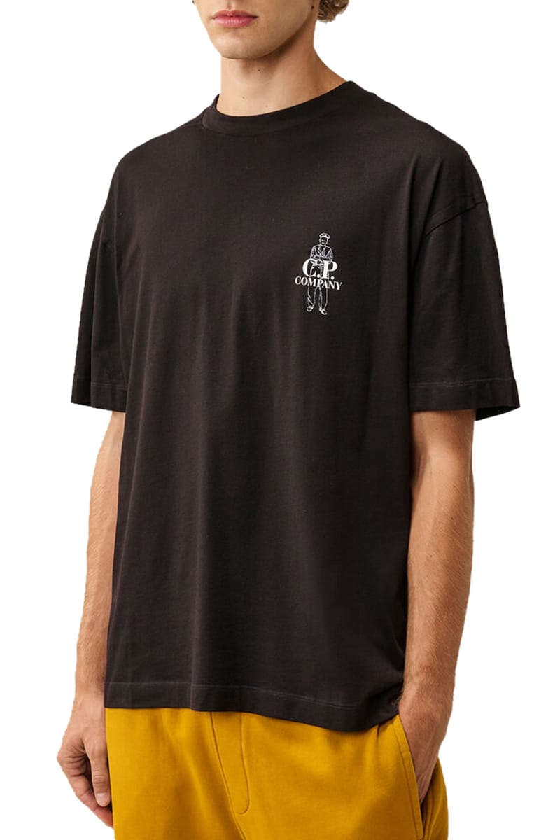 CP COMPANY T-Shirts 999 BLACK Homme 21Cmts166A-005100W – Image 3