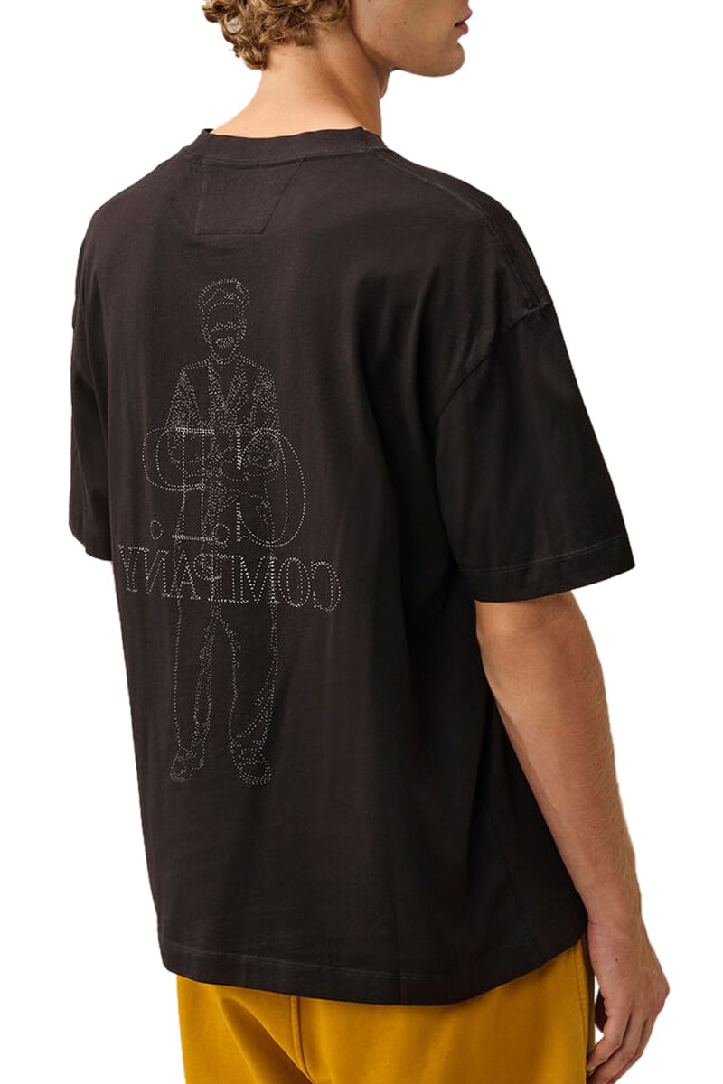 CP COMPANY T-Shirts 999 BLACK Homme 21Cmts166A-005100W – Image 2