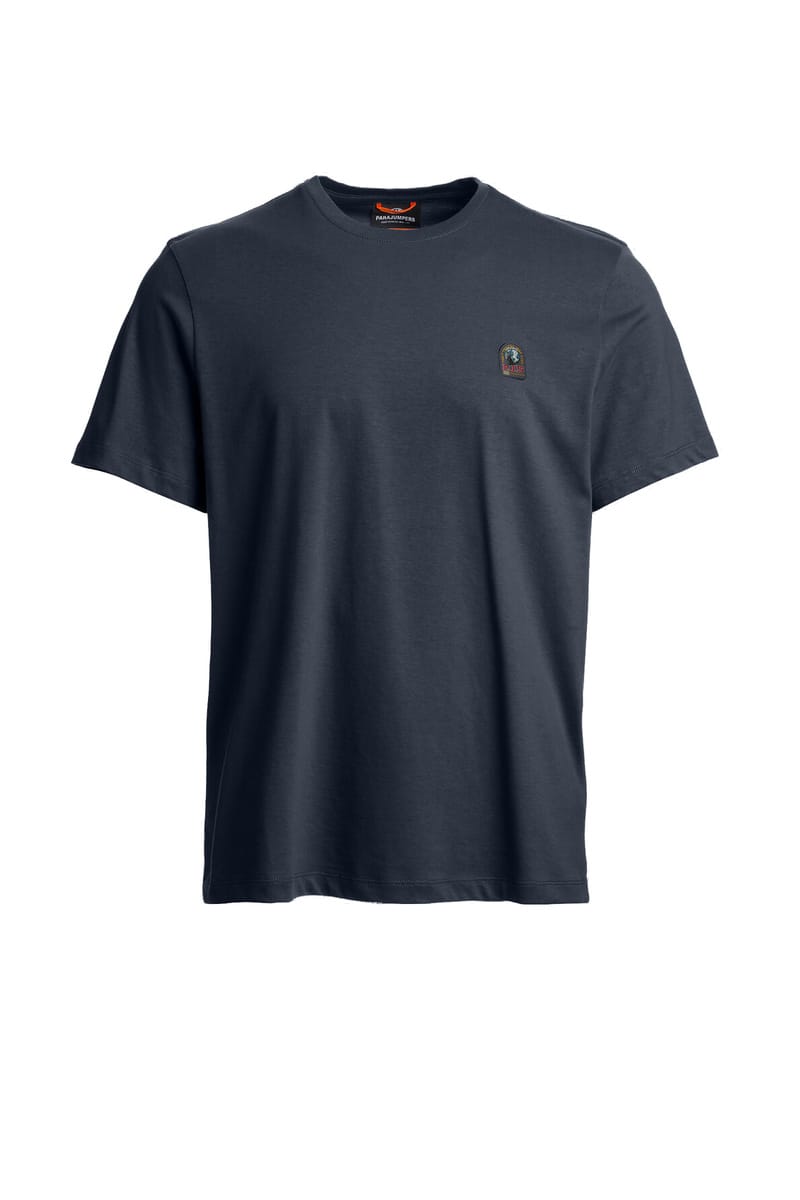 PARAJUMPERS T-Shirts 0316 BLUE NAVY Patch Tee 26W-Pmtser01 P17