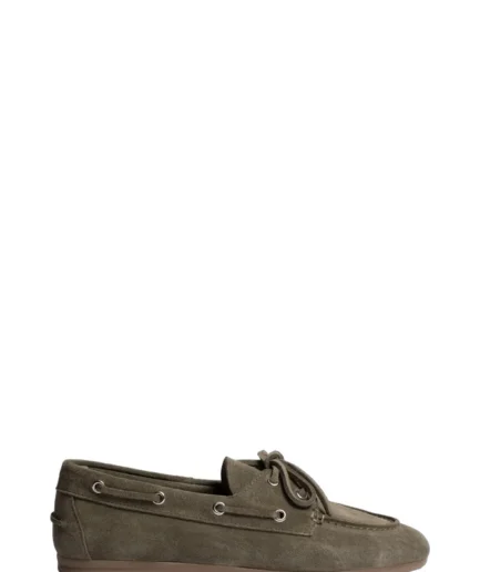 POSA Chaussures 801 KHAKI Boat Loafer Brushed Pw27
