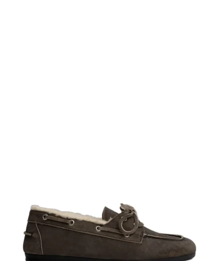 POSA Chaussures 305 DAYTONA GRE Boat Loafer Brushed Pw29