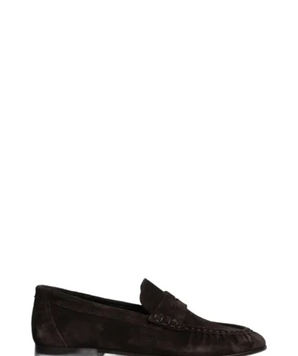 POSA Chaussures 201 DARK BROWN Penny Loafer Wrinkle Pw40