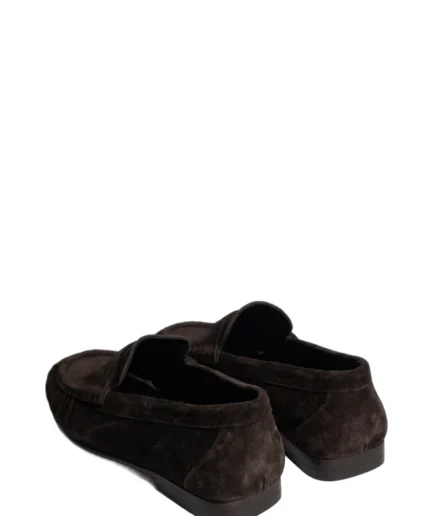 POSA Chaussures 201 DARK BROWN Penny Loafer Wrinkle Pw40