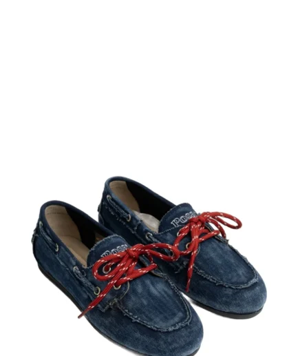 POSA Chaussures 406 DARK BLUE Boat Loafer Brushed Pw52